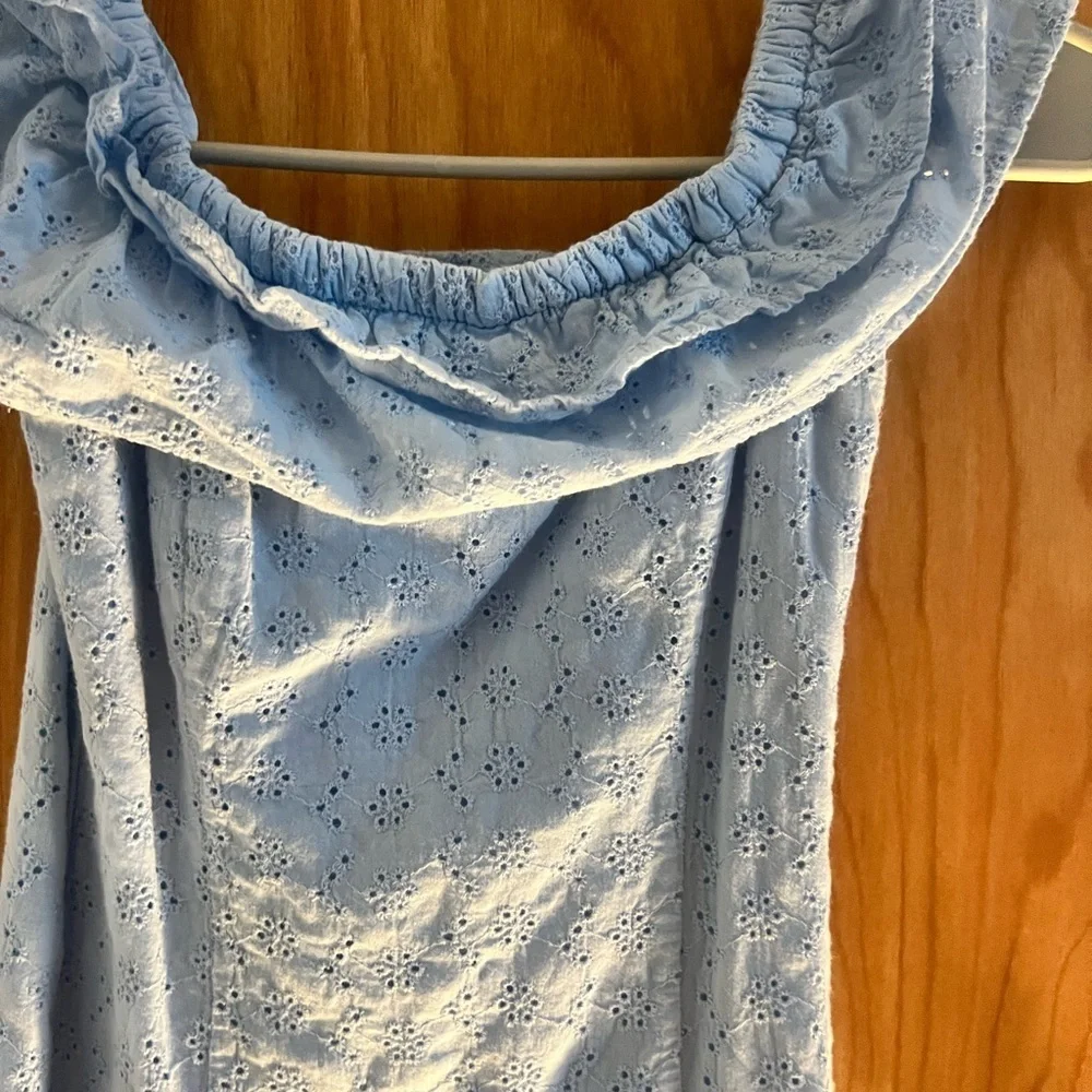 H&M Sky Blue Eyelet Dress
